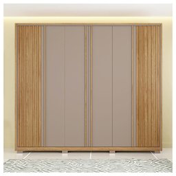 Guarda Roupa Casal Grande 6 Portas 6 Gavetas Marrom Apollo - 8