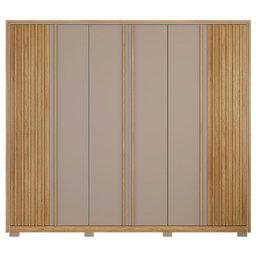 Guarda Roupa Casal Grande 6 Portas 6 Gavetas Marrom Apollo - 1