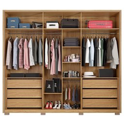 Guarda Roupa Casal Grande 6 Portas 6 Gavetas Marrom Apollo - 5