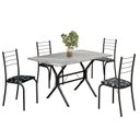 Ver imagem 2 de Conjunto Sala de Jantar Mesa Retangular 100x60cm Tampo Granito Topázio 4 Cadeiras Rio