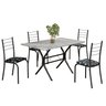 Conjunto Sala de Jantar Mesa Retangular 100x60cm Tampo Granito Topázio 4 Cadeiras Rio - 2