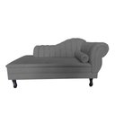 Ver imagem 3 de Recamier Decorativo Divã Amsterdã 147cm Lado Esquerdo Couro Cinza
