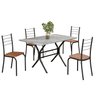 Conjunto Sala de Jantar Mesa Retangular 100x60cm Tampo Granito Topázio 4 Cadeiras Rio - 2