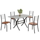 Ver imagem 2 de Conjunto Sala de Jantar Mesa Retangular 100x60cm Tampo Granito Topázio 4 Cadeiras Rio