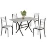 Conjunto Sala de Jantar Mesa Retangular 100x60cm Tampo Granito Topázio 4 Cadeiras Rio - 2