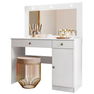 Penteadeira Camarim Bella com Espelho e Led Branco Moval