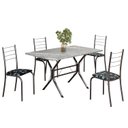 Ver imagem 2 de Conjunto Sala de Jantar Mesa Retangular 100x60cm Tampo Granito Topázio 4 Cadeiras Rio