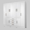 Guarda Roupa Casal 8 Portas e 4 Gavetas New Realce - Branco - 9