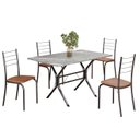 Ver imagem 2 de Conjunto Sala de Jantar Mesa Retangular 100x60cm Tampo Granito Topázio 4 Cadeiras Rio