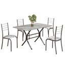Ver imagem 2 de Conjunto Sala de Jantar Mesa Retangular 100x60cm Tampo Granito Topázio 4 Cadeiras Rio