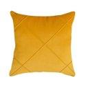 Ver imagem 1 de Capa de Almofada Drapeada Suede Amarelo 43x43cm