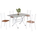 Ver imagem 2 de Conjunto Sala de Jantar Mesa Retangular 100x60cm Tampo Granito Topázio 4 Cadeiras Rio