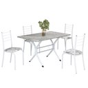 Ver imagem 2 de Conjunto Sala de Jantar Mesa Retangular 100x60cm Tampo Granito Topázio 4 Cadeiras Rio