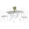 Conjunto Sala de Jantar Mesa Retangular 100x60cm Tampo Granito Topázio 4 Cadeiras Rio - 2