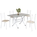 Ver imagem 2 de Conjunto Sala de Jantar Mesa Retangular 100x60cm Tampo Granito Topázio 4 Cadeiras Rio