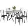 Conjunto Sala de Jantar Mesa Retangular 140x75cm Tampo Granito Topázio 6 Cadeiras Rio - 2