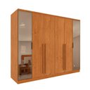 Ver imagem 2 de Guarda-Roupa Casal Portugal 6 Portas 2 Reflectas com LED 8 Gavetas Puxador MDF 270cm Yescasa