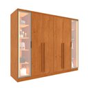 Ver imagem 6 de Guarda-Roupa Casal Portugal 6 Portas 2 Reflectas com LED 8 Gavetas Puxador MDF 270cm Yescasa