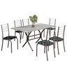 Conjunto Sala de Jantar Mesa Retangular 140x75cm Tampo Granito Topázio 6 Cadeiras Rio - 2