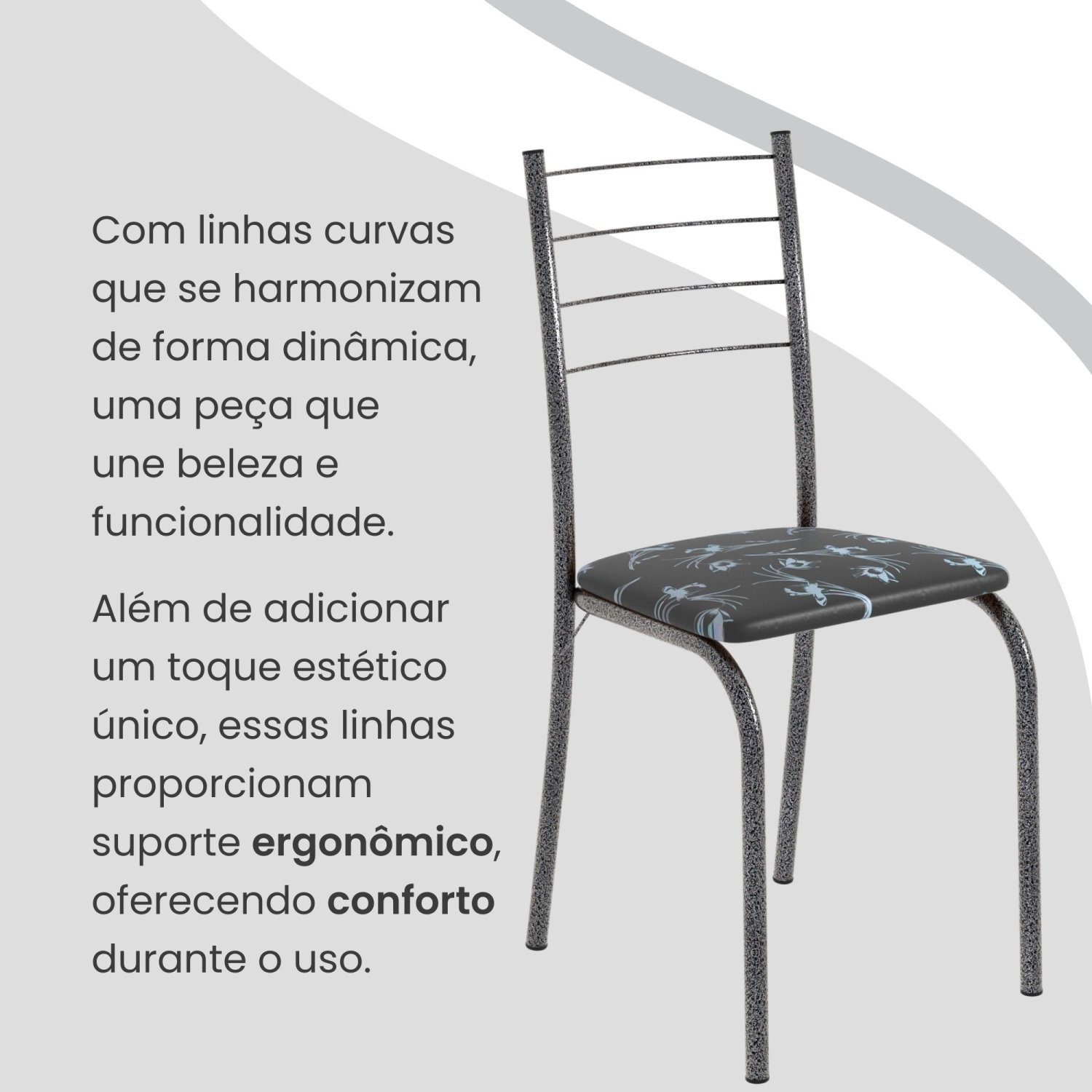 Conjunto Sala de Jantar Mesa Retangular 140x75cm Tampo Granito Topázio 6 Cadeiras Rio - 7