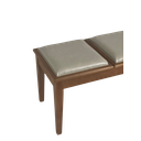 Ver imagem 2 de BANCO EM MADEIRA ASSENTO ESTOFADO EM COURÍSSIMO. COR NATURAL