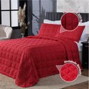 Ver imagem 2 de Cobre Leito 3 Peças Shine Queen 200 Fios Vermelho 2,4 x 2,2m Matelado Bordado e Porta Travesseiros C