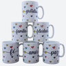 Jogo 4 Canecas 300ml Frases Motivacionais - Kit Porcelana - 1