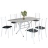 Conjunto Sala de Jantar Mesa Retangular 140x75cm Tampo Granito Topázio 6 Cadeiras Rio - 2