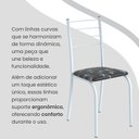 Ver imagem 7 de Conjunto Sala de Jantar Mesa Retangular 140x75cm Tampo Granito Topázio 6 Cadeiras Rio