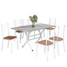 Conjunto Sala de Jantar Mesa Retangular 140x75cm Tampo Granito Topázio 6 Cadeiras Rio - 2