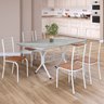Conjunto Sala de Jantar Mesa Retangular 140x75cm Tampo Granito Topázio 6 Cadeiras Rio - 1