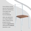 Ver imagem 7 de Conjunto Sala de Jantar Mesa Retangular 140x75cm Tampo Granito Topázio 6 Cadeiras Rio Branco/C. Marrom