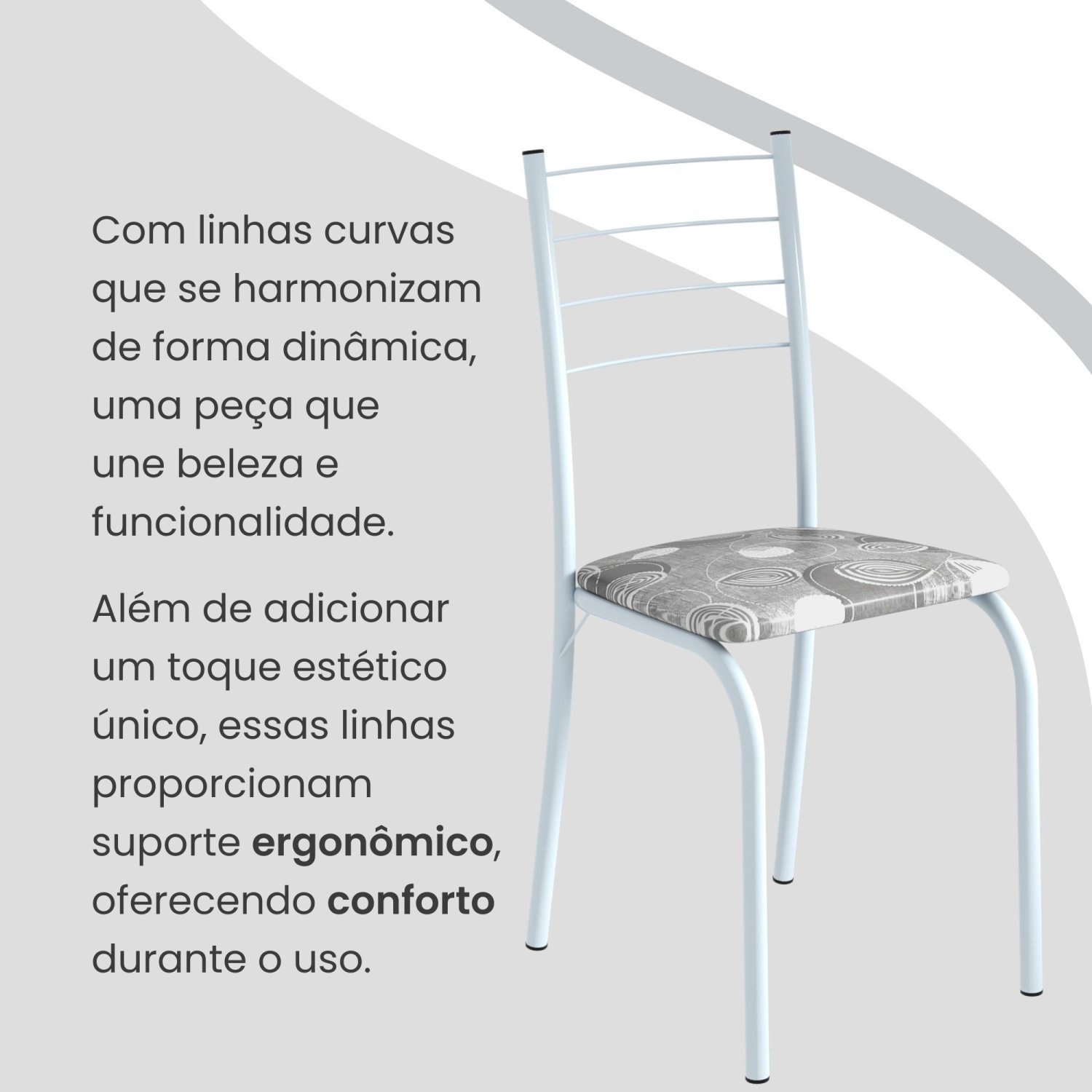 Conjunto Sala de Jantar Mesa Retangular 140x75cm Tampo Granito Topázio 6 Cadeiras Rio - 7