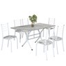 Conjunto Sala de Jantar Mesa Retangular 140x75cm Tampo Granito Topázio 6 Cadeiras Rio - 2