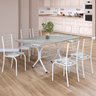 Conjunto Sala de Jantar Mesa Retangular 140x75cm Tampo Granito Topázio 6 Cadeiras Rio - 1