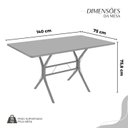 Ver imagem 3 de Conjunto Sala de Jantar Mesa Retangular 140x75cm Tampo Granito Topázio 6 Cadeiras Rio Branco/Paraopeba