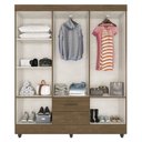 Ver imagem 3 de Guarda Roupa Casal Lite 6 Portas Carvalho Oak - Móveis Leão