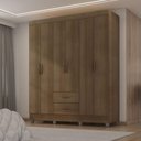 Ver imagem 5 de Guarda Roupa Casal Lite 6 Portas Carvalho Oak - Móveis Leão