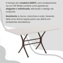 Ver mais imagens de Conjunto Sala de Jantar Mesa Retangular 100x60cm Tampo Madeira MDP 4 Cadeiras Rio Marrom/C.