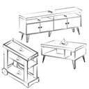 Ver imagem 4 de Rack Mesa de Centro Carrinho Rmc4642 Arly Carvalho Off White