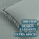 Ver imagem 3 de Cama Posta King Ellie Colcha Luxo Algodão 300 Fios Bordado:cinza