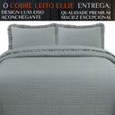 Ver imagem 2 de Cama Posta King Ellie Colcha Luxo Algodão 300 Fios Bordado:cinza