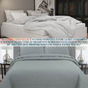 Ver imagem 4 de Cama Posta King Ellie Colcha Luxo Algodão 300 Fios Bordado:cinza