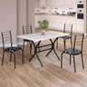 Conjunto Sala de Jantar Mesa Retangular 100x60cm Tampo Madeira Mdp 4 Cadeiras Rio - 1