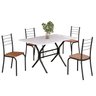 Conjunto Sala de Jantar Mesa Retangular 100x60cm Tampo Madeira Mdp 4 Cadeiras Rio - 2