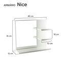 Ver imagem 3 de Espelho para Banheiro com Armário Branco Nice 40cm