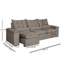 Ver imagem 3 de Sofá 5 Lugares Retrátil e Reclinável Atlantis Veludo