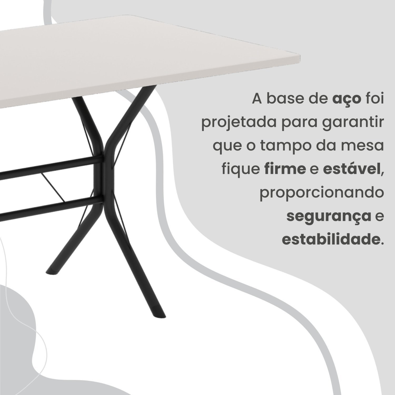 Conjunto Sala de Jantar Mesa Retangular 100x60cm Tampo Madeira Mdp 4 Cadeiras Rio - 9