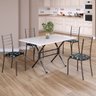 Conjunto Sala de Jantar Mesa Retangular 100x60cm Tampo Madeira Mdp 4 Cadeiras Rio - 1