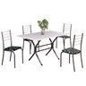 Conjunto Sala de Jantar Mesa Retangular 100x60cm Tampo Madeira Mdp 4 Cadeiras Rio - 2